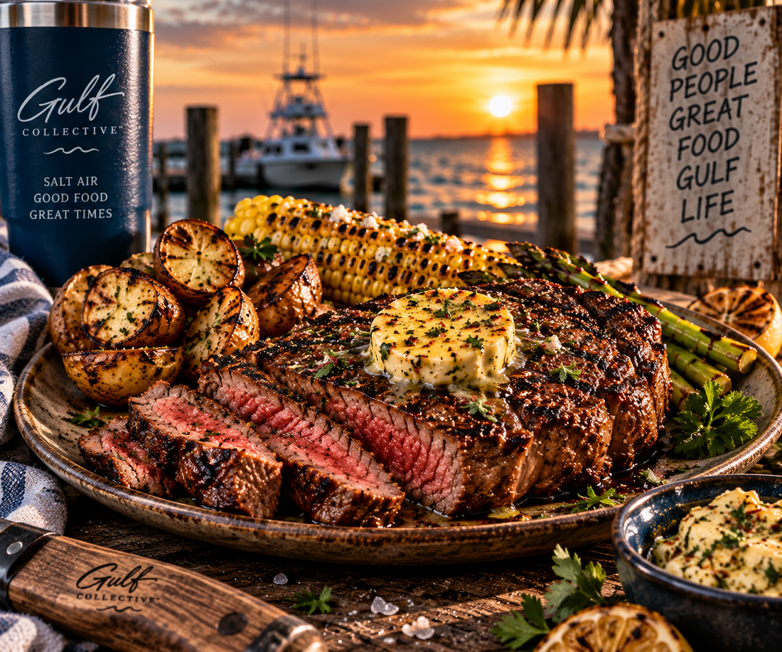 Cast Iron Steak with Gulf Coast Cowboy Butter